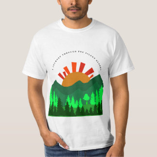 Eine Reise durch die stillen Hänge Retro-Berg T-Shirt