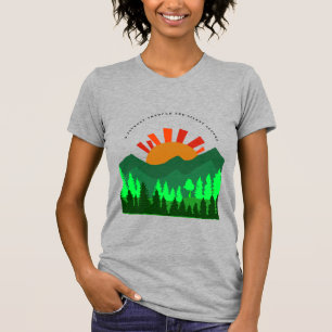 Eine Reise durch die stillen Hänge Retro-Berg T-Shirt