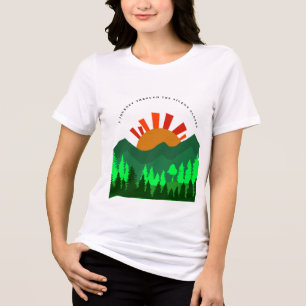 Eine Reise durch die stillen Hänge Retro-Berg Tri-Blend Shirt