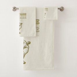 Eine Reise durch die Vintage Ästhetik Badhandtuch Set