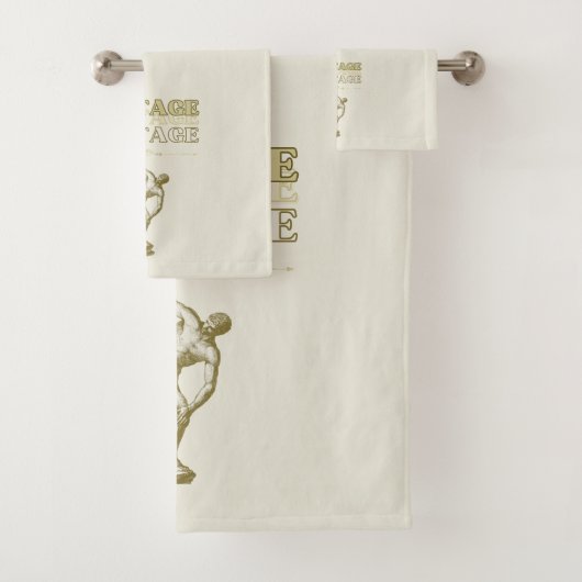 Eine Reise durch die Vintage Ästhetik Badhandtuch Set (Insitu)