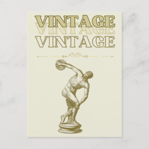 Eine Reise durch die Vintage Ästhetik Postkarte