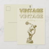 Eine Reise durch die Vintage Ästhetik Postkarte (Vorne/Hinten)