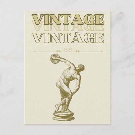 Eine Reise durch die Vintage Ästhetik Postkarte (Vorderseite)