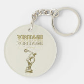 Eine Reise durch die Vintage Ästhetik Schlüsselanhänger (Rückseite)