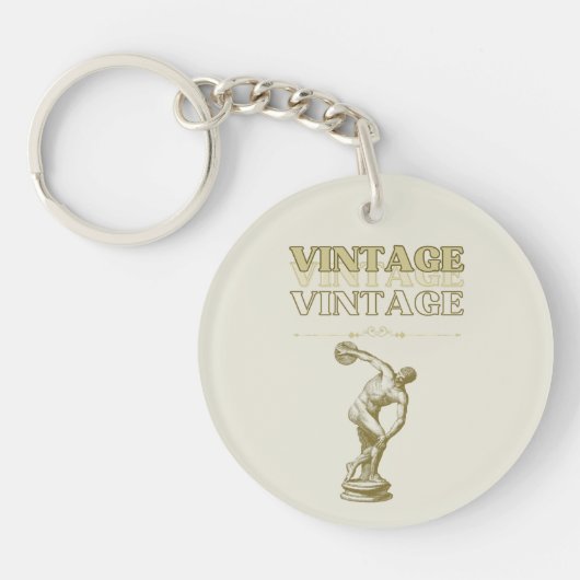 Eine Reise durch die Vintage Ästhetik Schlüsselanhänger (Vorderseite)