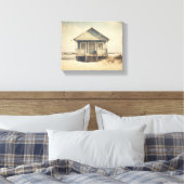 Eine Reise durch die Zeit gedämpfter Retro-Realism Leinwanddruck (Insitu (Schlafzimmer))
