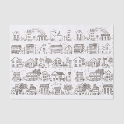 Eine Reise durch Gekritzeldorf - Seidenpapier (Vorderseite)