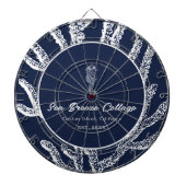 Eine Reise durch maritime Schönheit: Blau und Weiß Dartscheibe (vorne)