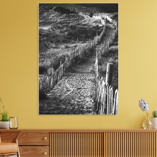 Eine Reise gemacht, schöne Kunst schwarz-weiß Leinwanddruck (Insitu (Wohnzimmer))