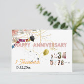 "Eine Reise in die Liebe Dankeskarte (Stehend Vorderseite)