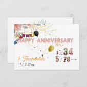 "Eine Reise in die Liebe Dankeskarte (Vorne/Hinten)