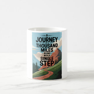 Eine Reise von tausend Meilen beginnt mit einem Si Kaffeetasse