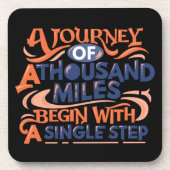 Eine Reise von tausend Meilen Getränkeuntersetzer (Vorderseite)