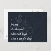 "Eine Reise..." Zen Proverb. Postkarte (Vorne/Hinten)