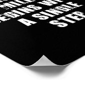 Eine Reise zu tausend Meilen Motivierend Zitat Poster (Ecke)