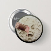 Eine Reise zum Klassiker Mond-Georges Melies Button (Vorne & Hinten)