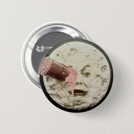 Eine Reise zum Klassiker Mond-Georges Melies Button (Vorne & Hinten)