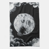 Eine Reise zum Mond (B&W) Handtuch (Vertikal)
