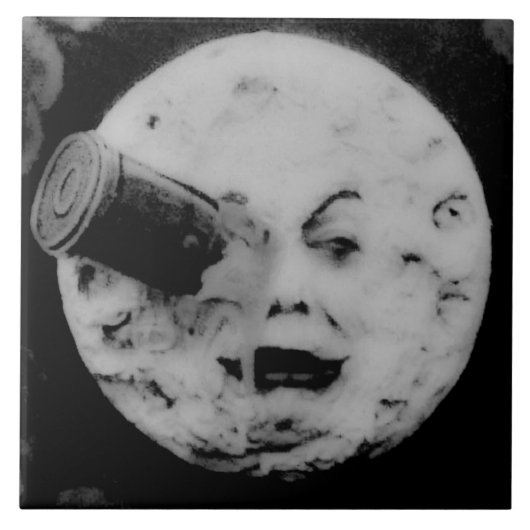 Eine Reise zum Mond Fliese (Vorderseite)