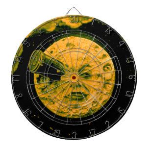 Eine Reise zum Mond (Gold-Ton) Dartscheibe