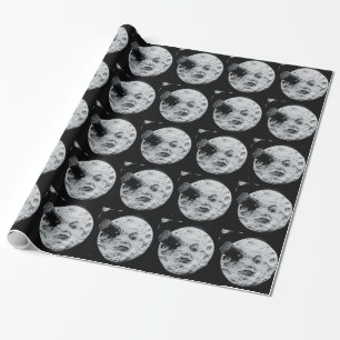 Eine Reise zum Mond Le Voyage Dans la Lune Vintage Geschenkpapier