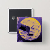 Eine Reise zum Mond (Lila Fiselig Fuzz) Button (Vorne & Hinten)