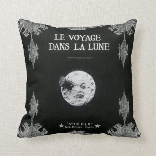 Eine Reise zum Mond oder Le Voyage dans la Lune Re Kissen