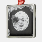 Eine Reise zum Mond Silbernes Ornament (Links)