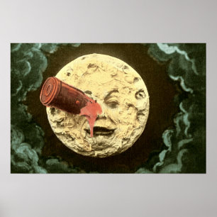 Eine Reise zum Mond Vintage-Filmstill von 1902 Poster