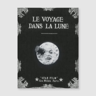 Eine Reise zum Mond Vintage Retro Französisches Ki Magnetkarte