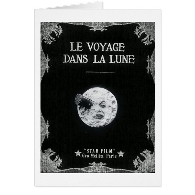 Eine Reise zum Mond-Vintagen Retro französischen (Vorne)