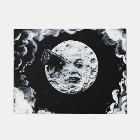 Eine Reise zum Mond-Vintagen Retro französischen Fußmatte (Vorderseite)