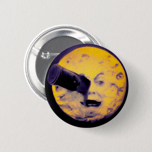 Eine Reise zur Mond-Albtraum-lila Version Button (Vorne & Hinten)