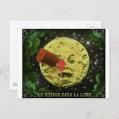 Eine Reise zur Mondpostkarte Postkarte (Vorne/Hinten)