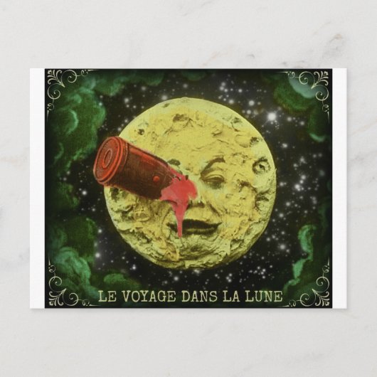 Eine Reise zur Mondpostkarte Postkarte (Vorderseite)