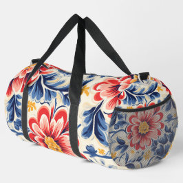 Eine Reisetasche mit lebendigen Blumenmustern Duffle Bag