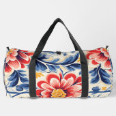 Eine Reisetasche mit lebendigen Blumenmustern Duffle Bag (Rückseite)