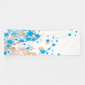 Eine reizvolle Einrichtung mit blauen und rosa Blu Banner (Horizontal)