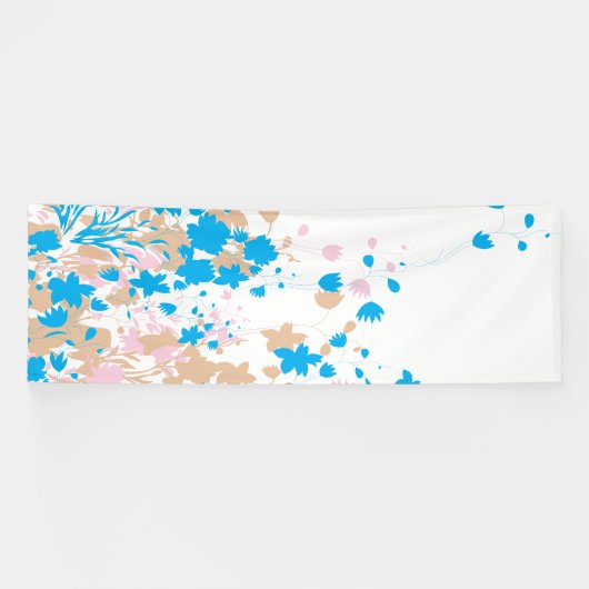 Eine reizvolle Einrichtung mit blauen und rosa Blu Banner (Horizontal)