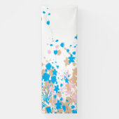 Eine reizvolle Einrichtung mit blauen und rosa Blu Banner (Vertikal)