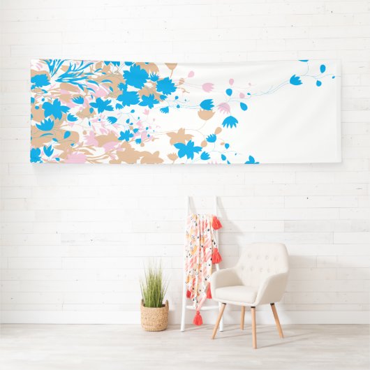 Eine reizvolle Einrichtung mit blauen und rosa Blu Banner (Insitu)