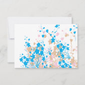 Eine reizvolle Einrichtung mit blauen und rosa Blu Dankeskarte (Vorderseite)