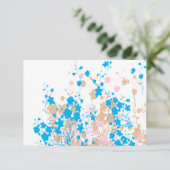 Eine reizvolle Einrichtung mit blauen und rosa Blu Dankeskarte (Stehend Vorderseite)