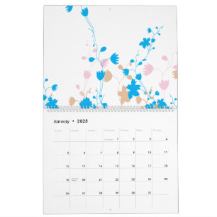 Eine reizvolle Einrichtung mit blauen und rosa Blu Kalender