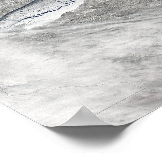 Eine relativ seltene Eisdecke Poster (Ecke)