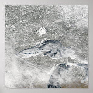 Eine relativ seltene Eisdecke Poster