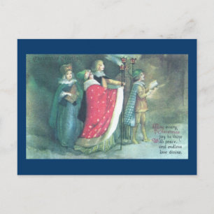 Eine Renaissance-Weihnachtsprozession Vintage Feiertagspostkarte