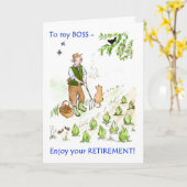 Eine Rentengrußkarte für einen Boss Karte (Gelbe Blume)