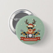 Eine Rentier-Sonnenbrille mit Motorrad Button (Vorne & Hinten)